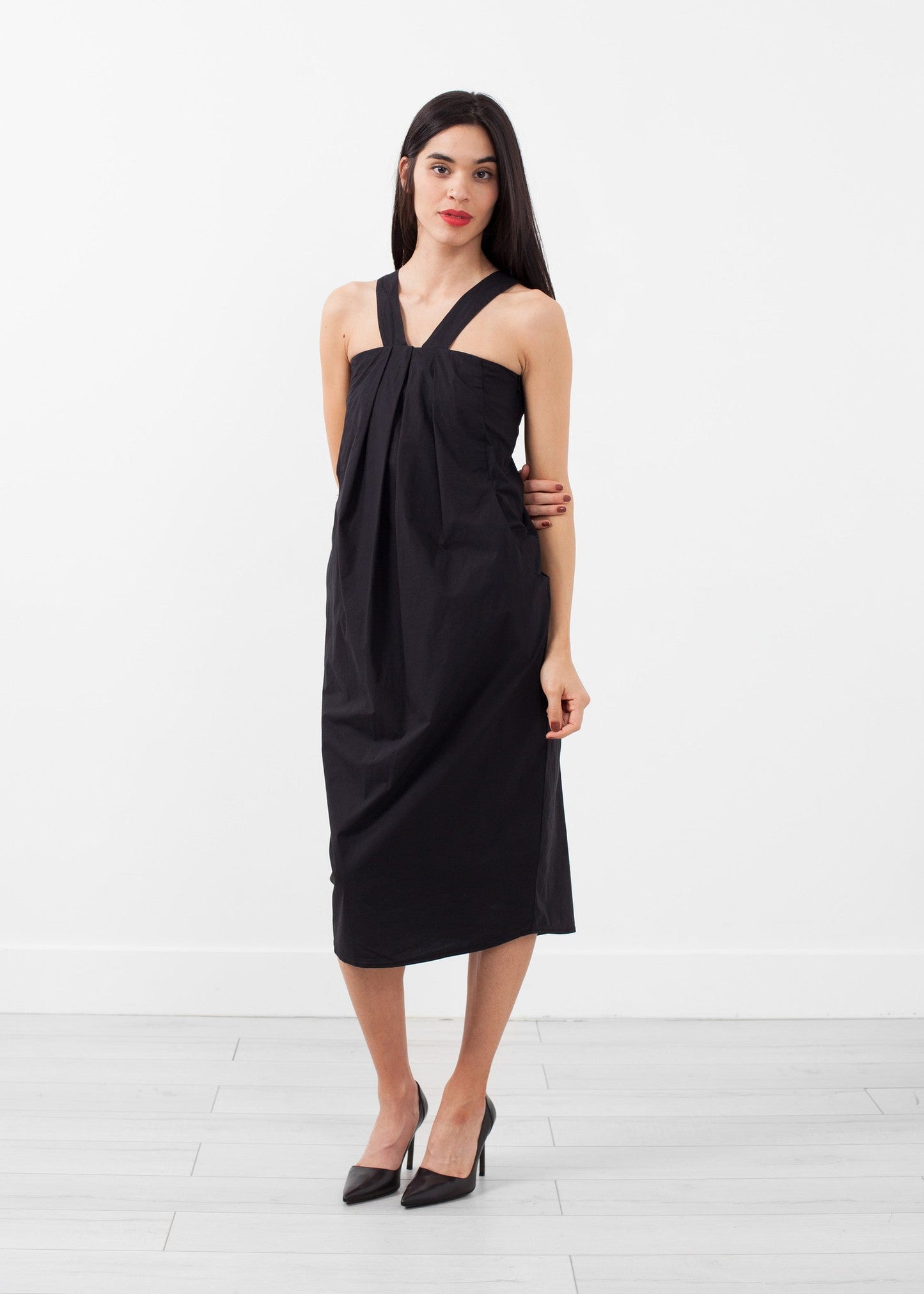 V-Strap Pocket Dress